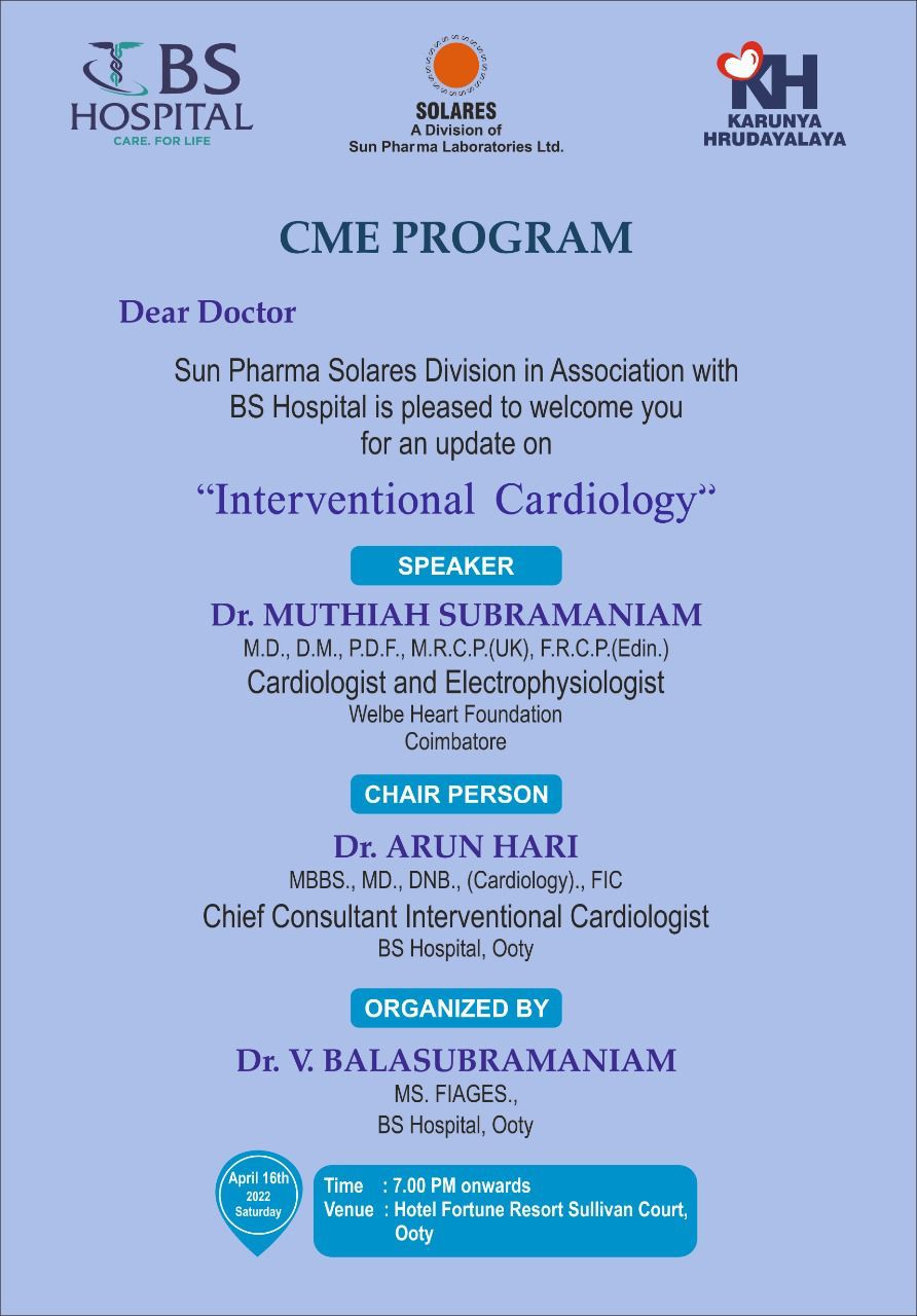 You are currently viewing CME Program with Doctor Arun as Speaker