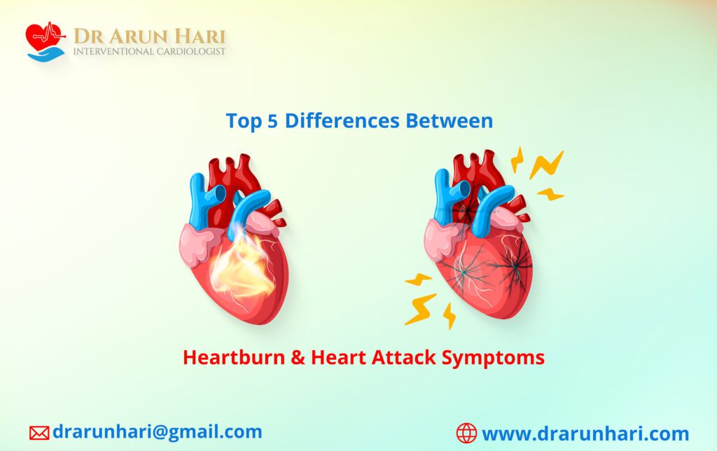 ഹൃദയാഘാതവും നെഞ്ചെരിച്ചിൽ ലക്ഷണങ്ങളും തമ്മിലുള്ള പ്രധാനപ്പെട്ട 5 വ്യത്യാസങ്ങൾ!