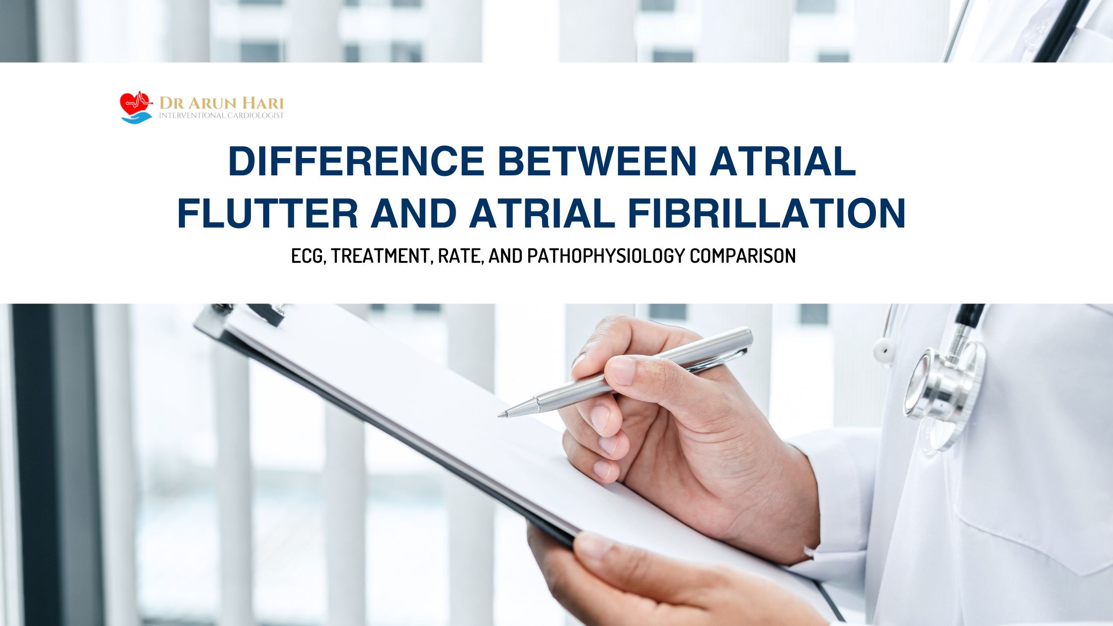 Read more about the article Difference Between Atrial Flutter and Atrial Fibrillation: ECG, Treatment, Rate, and Pathophysiology Comparison